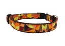 Hundehalsband herbstfarben orange, gelb, braun